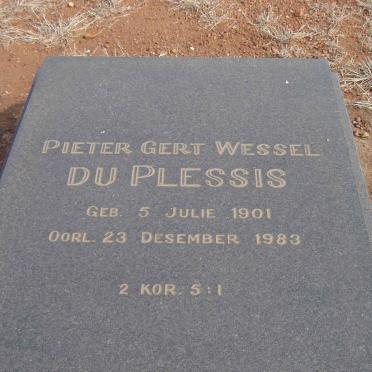 PLESSIS Pieter Gert Wessel, du 1901-1983