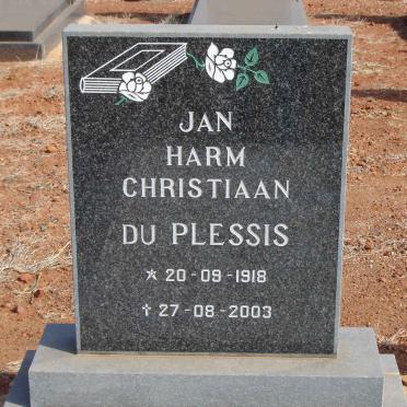 PLESSIS Jan Harm Christiaan, du 1918-2003
