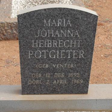 POTGIETER Maria Johanna Heibrecht nee VENTER 1892-1969