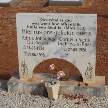 PLESSIS Petrus Johannes, du 1924-1998 &amp; Cornelia Aletta RAS 1926-