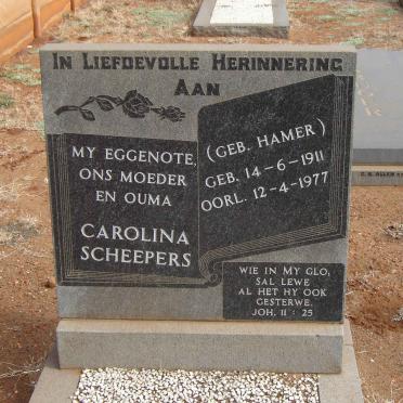 SCHEEPERS Carolina nee HAMER 1911-1977