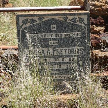 PRETORIUS Louisa A. 1880-1906