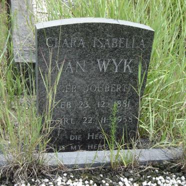 WYK Clara Isabella, van nee JOUBERT 1881-1958