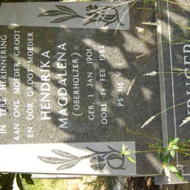 KRUGER Hendrika Magdalena nee OBERHOLZER 1901-1982