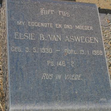 ASWEGEN Hendrik J.J. 1910- &amp; Elsie B. 1930-1968