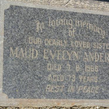 ANDERSON Maud Evelyn -1986