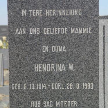 ANNANDALE Hendrina W. 1914-1980