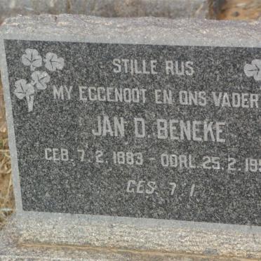 BENEKE Jan D. 1883-1956