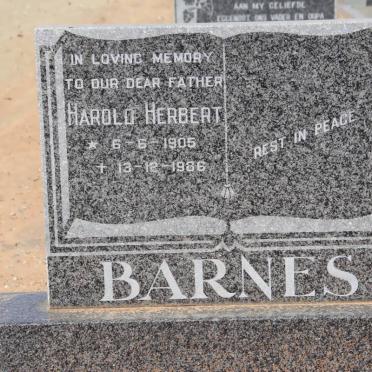 BARNES Harold Herbert 1905-1986