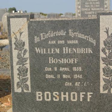 BOSHOFF Willem Hendrik 1859-1946