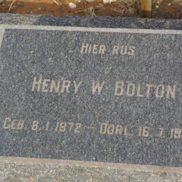 BOLTON Henry W. 1872-1957