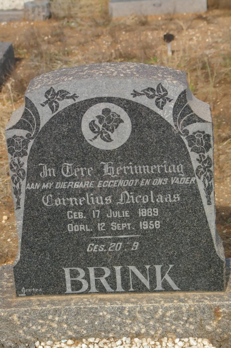 BRINK Cornelius Nicolaas 1889-1958