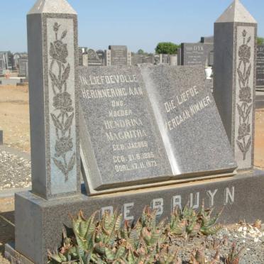 BRUYN Hendrina Magritha, de nee JACOBS  1905-1973