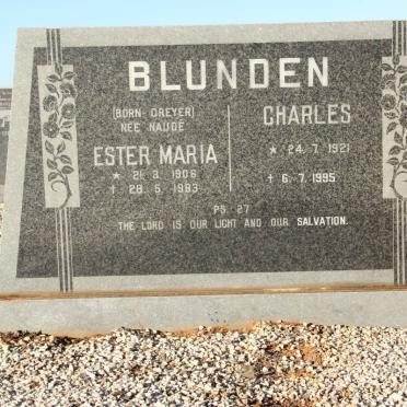 BLUNDEN Charles 1921-1995 &amp; Ester Maria DREYER voorheen NAUDE 1906-1983