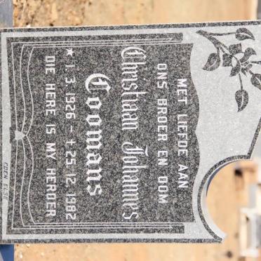 COOMANS Christiaan Johannes 1926-1982