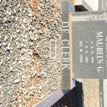 CLERK Ben, de 1934-2009 :: DE CLERK Maureen G., de 1934-1984