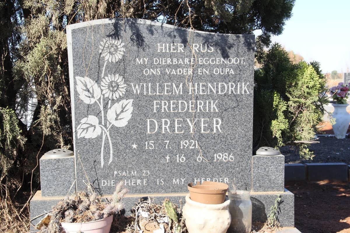 DREYER Willem Hendrik Frederik 1921-1986