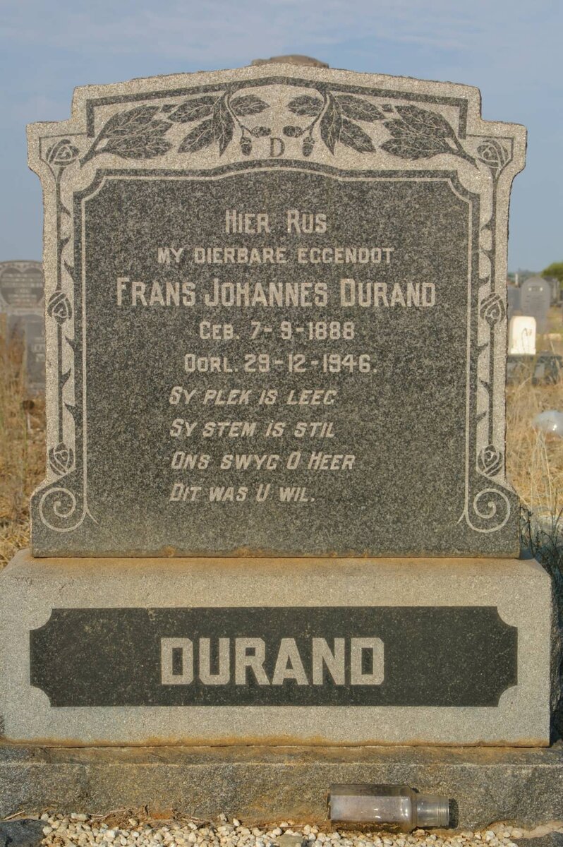 DURAND Frans Johannes 1888-1946