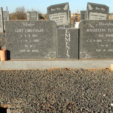 EMMENIS Gert Christiaan 1905-1990 &amp; Magdalena Elizabeth HYMAN 1914-1982