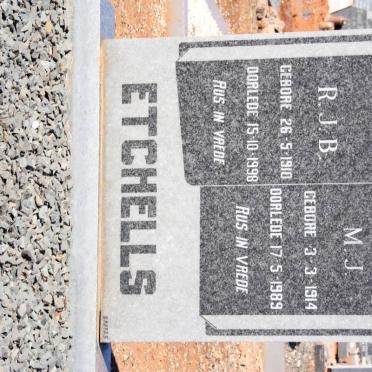 ETCHELLS R.J.B. 1910-1998 &amp; M.J. 1914-1989