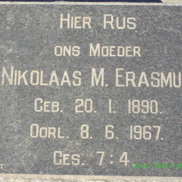 ERASMUS Nikolaas M. 1890-1967