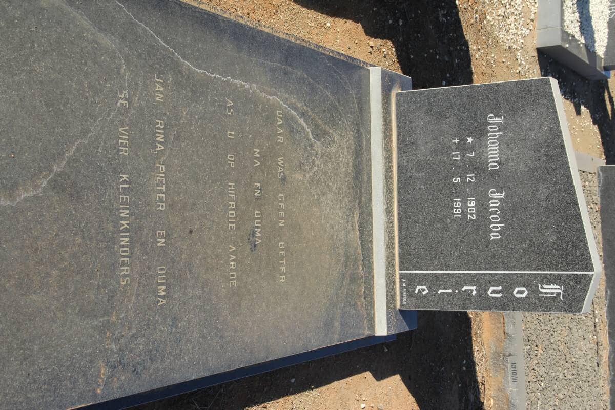 FOURIE Johanna Jacoba 1902-1991