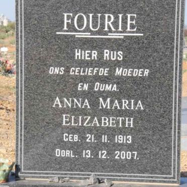 FOURIE Anna Maria Elizabeth 1913-2007