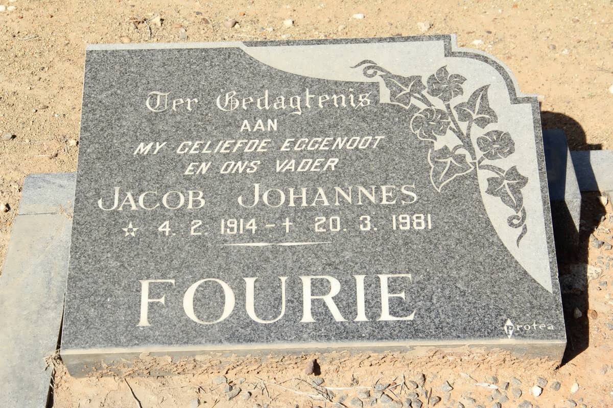 FOURIE Jacob Johannes 1914-1981
