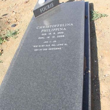FOURIE Christoffelina Philippina 1920-2009