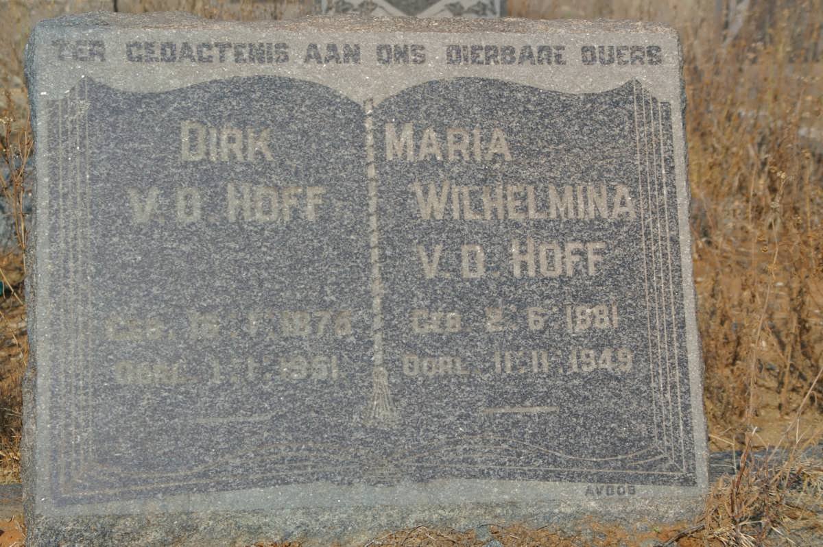 HOFF Dirk, v.d. 1876-1951 &amp; Maria Wilhelmina 1881-1949