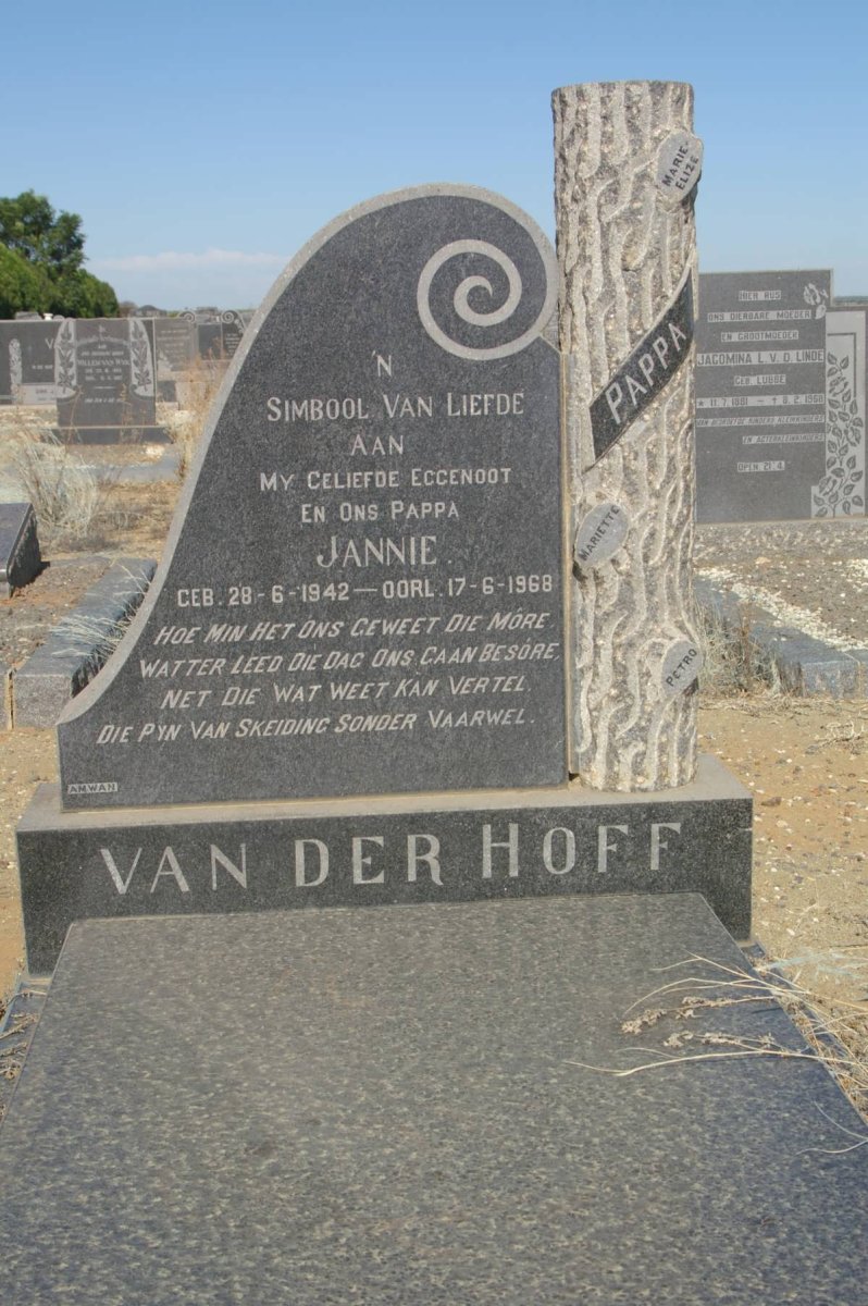 HOFF Jannie, van der 1942-1968
