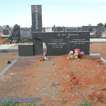 HEERDEN Frederik Jacobus, van 1922-1992 &amp; Caroline Wilhelmina 1935-