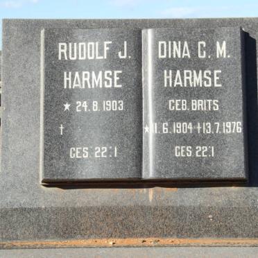 HARMSE Rudolf J. 1903- &amp; Dina C.M. BRITS 1904-1976