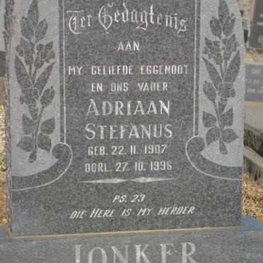 JONKER Adriaan Stefanus 1907-1996