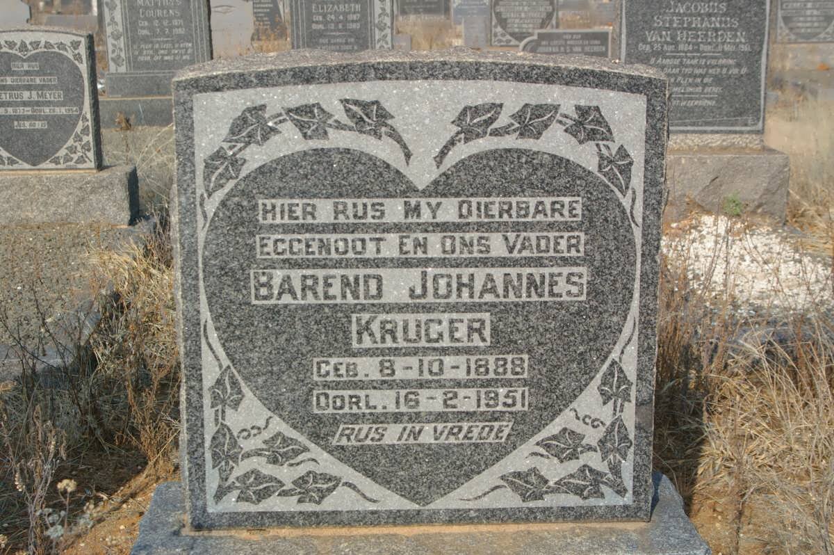 KRUGER Barend Johannes 1888-1951
