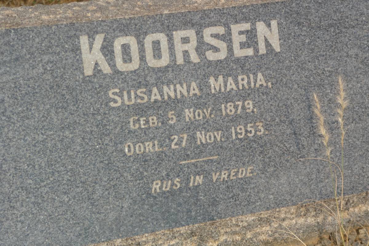 KOORSEN Susanna Maria 1879-1953