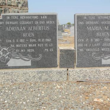 KOEN Adriaan Albertus 1912-1962 &amp; Maria M.E.C. 1913-1986