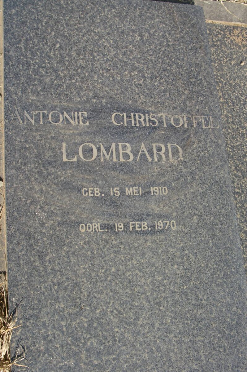 LOMBARD Antonie Christoffel 1910-1970