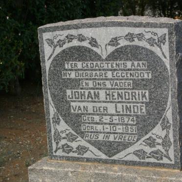 LINDE Johan Hendrik, van der 1874-1951
