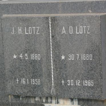LOTZ J.H. 1880-1958 &amp; A.D. 1880-1965