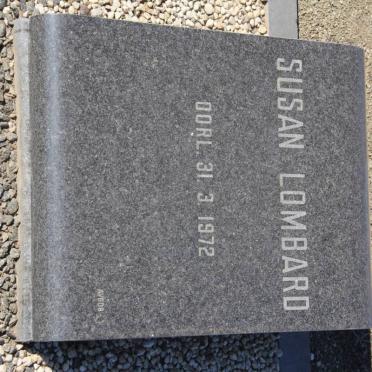 LOMBARD Stephanus Johannes 1893-1974 &amp; Susan -1972