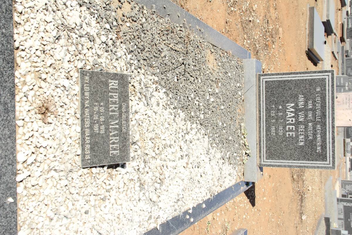 MAREE Anna Van Reenen 1890-1982 :: MAREE Rupert 1918-1997