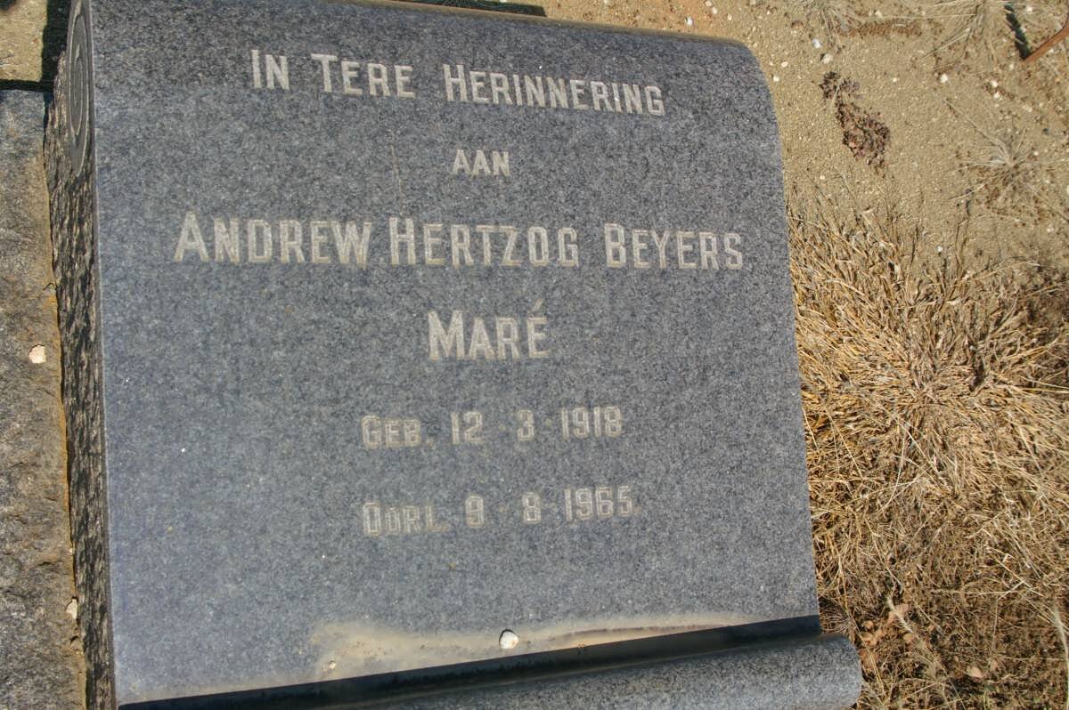 MARÉ Andrew Hertzog Beyers 1918-1965