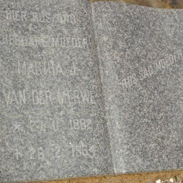 MERWE Martha J., van der 1882-1964