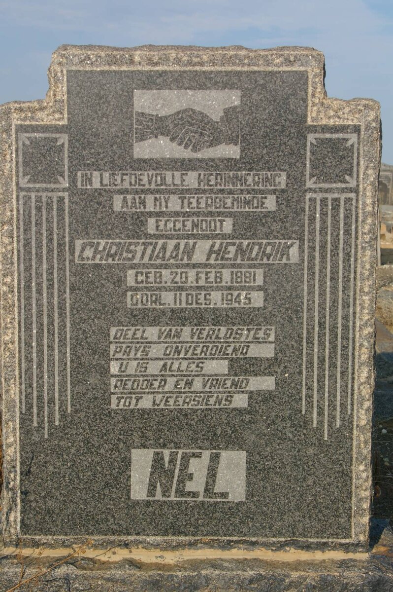 NEL Christiaan Hendrik 1881-1945