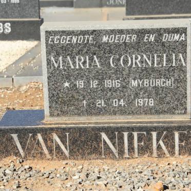 NIEKERK Maria Cornelia, van nee MYBURGH 1916-1978