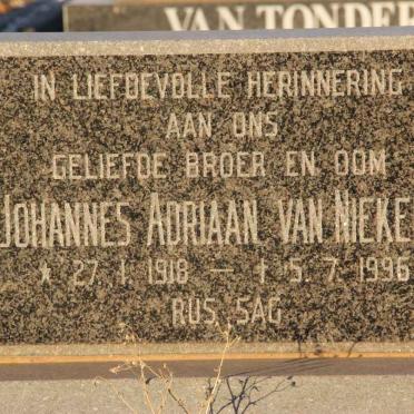 NIEKERK Johannes Adriaan, van 1918-1996