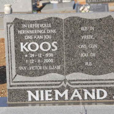 NIEMAND Koos 1938-2000