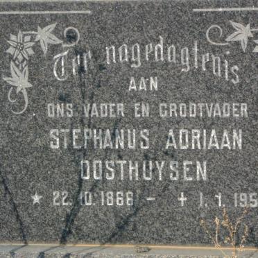 OOSTHUYSEN Stephanus Adriaan 1866-1950