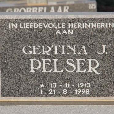 PELSER Gertina J. 1913-1998
